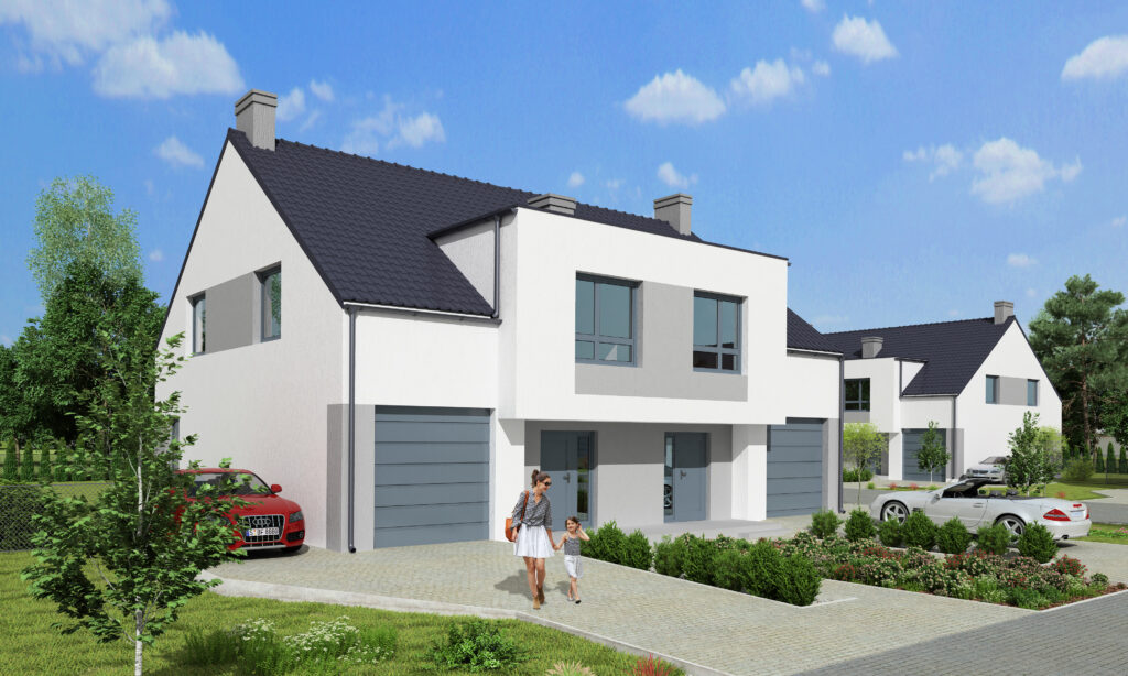 Widok od frontu – inwestycja Miłoszyce